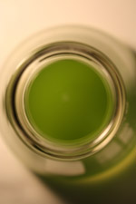Green algae seen in a flask