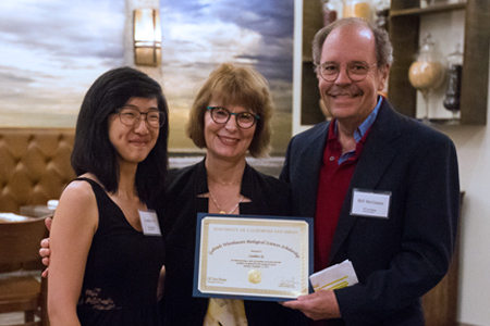 Candice Sy with Gabriele Wienhausen and Dean Bill McGinnis